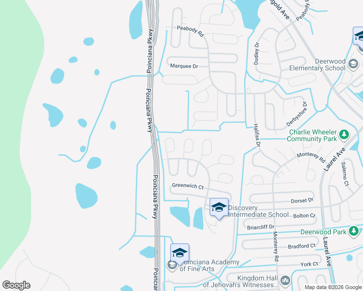 map of restaurants, bars, coffee shops, grocery stores, and more near 924 Gloucester Court in Kissimmee