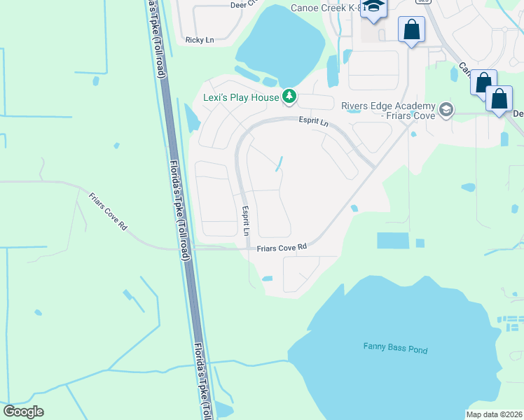 map of restaurants, bars, coffee shops, grocery stores, and more near 3946 Wind Dancer Circle in St. Cloud