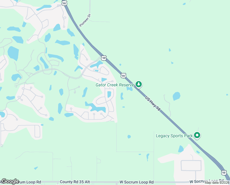 map of restaurants, bars, coffee shops, grocery stores, and more near Red Cedar Drive in Lakeland