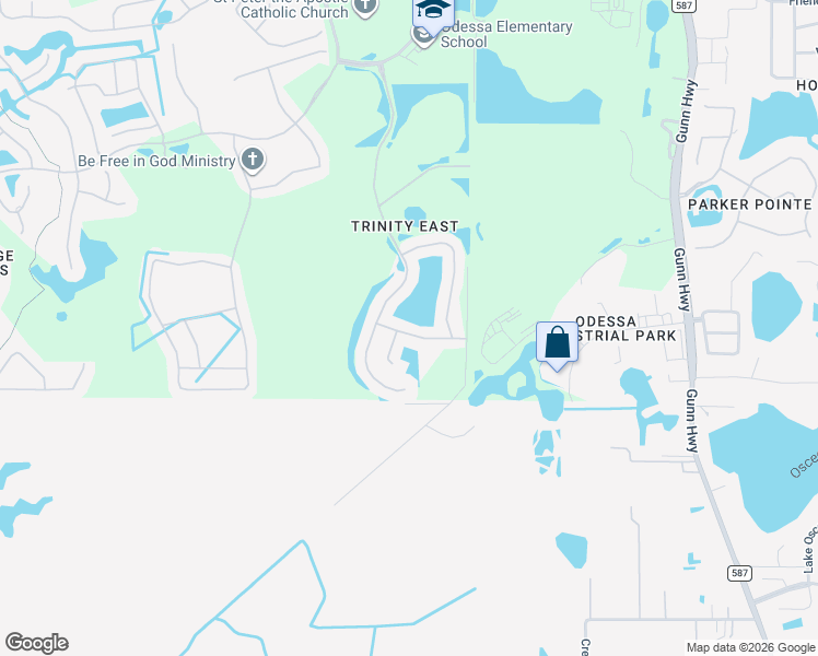 map of restaurants, bars, coffee shops, grocery stores, and more near 12811 Tikal Way in Trinity