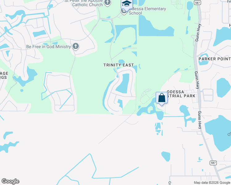 map of restaurants, bars, coffee shops, grocery stores, and more near 12811 Tikal Way in Trinity
