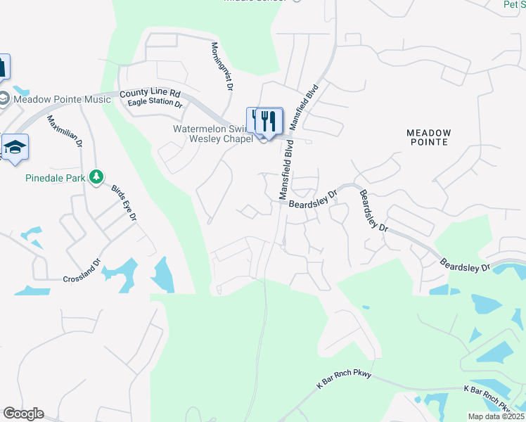 map of restaurants, bars, coffee shops, grocery stores, and more near 30023 Playa Del Rey Lane in Zephyrhills