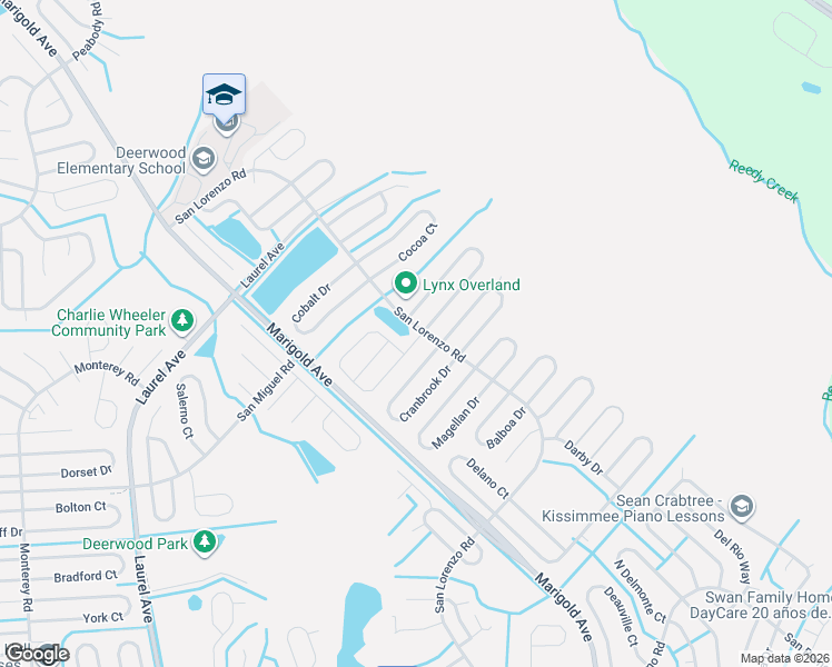 map of restaurants, bars, coffee shops, grocery stores, and more near 202 Chadworth Drive in Kissimmee