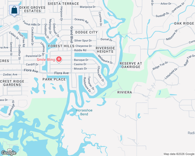map of restaurants, bars, coffee shops, grocery stores, and more near 1172 Fernwood Drive in Holiday