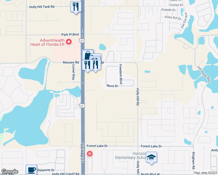 map of restaurants, bars, coffee shops, grocery stores, and more near 441 Nova Drive in Davenport
