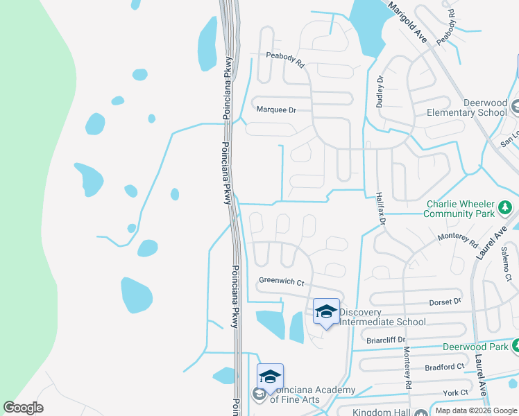map of restaurants, bars, coffee shops, grocery stores, and more near 921 Gloucester Ct in Kissimmee