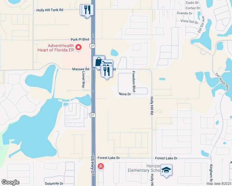 map of restaurants, bars, coffee shops, grocery stores, and more near 441 Nova Drive in Davenport