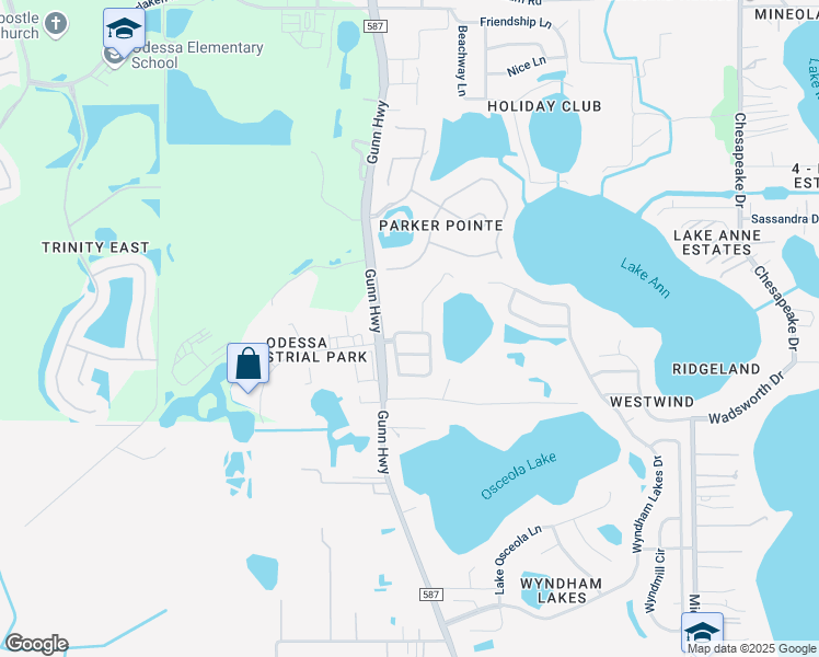 map of restaurants, bars, coffee shops, grocery stores, and more near 1231 Loretto Circle in Odessa