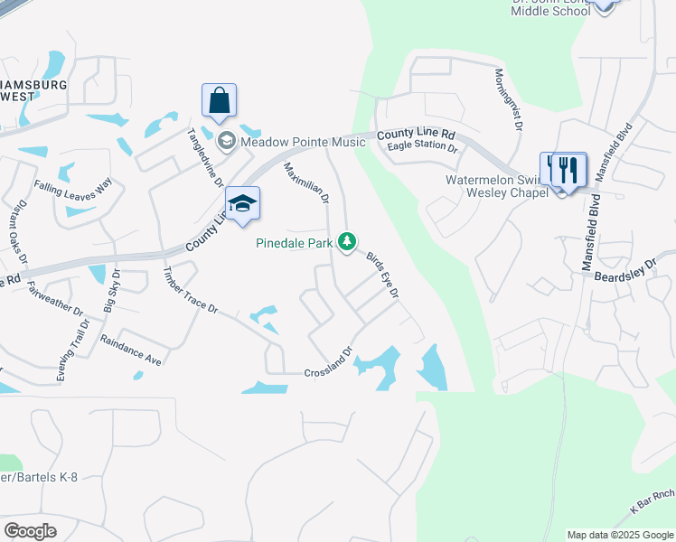 map of restaurants, bars, coffee shops, grocery stores, and more near 1328 Maximilian Drive in Zephyrhills
