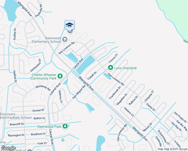 map of restaurants, bars, coffee shops, grocery stores, and more near 225 Cobalt Drive in Kissimmee