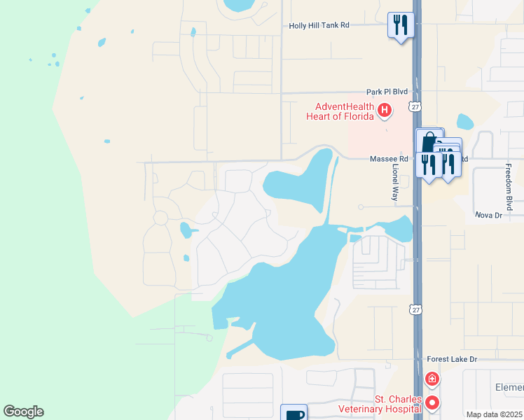 map of restaurants, bars, coffee shops, grocery stores, and more near 737 Brooklet Drive in Davenport