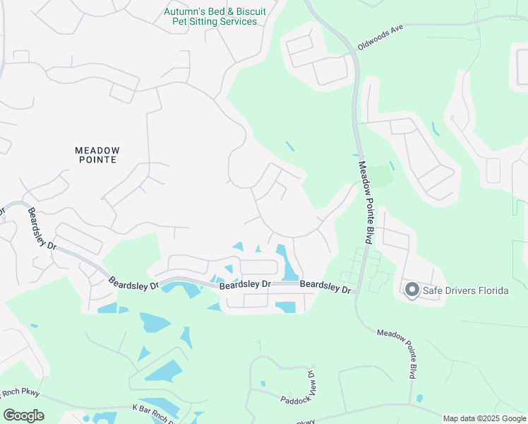 map of restaurants, bars, coffee shops, grocery stores, and more near 31113 Chatterly Drive in Wesley Chapel