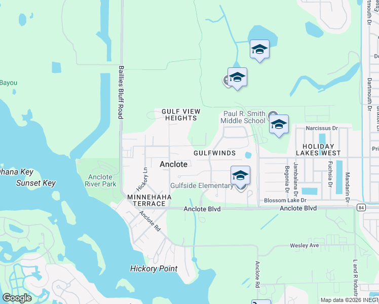 map of restaurants, bars, coffee shops, grocery stores, and more near 2104 Cemetery Road in Holiday