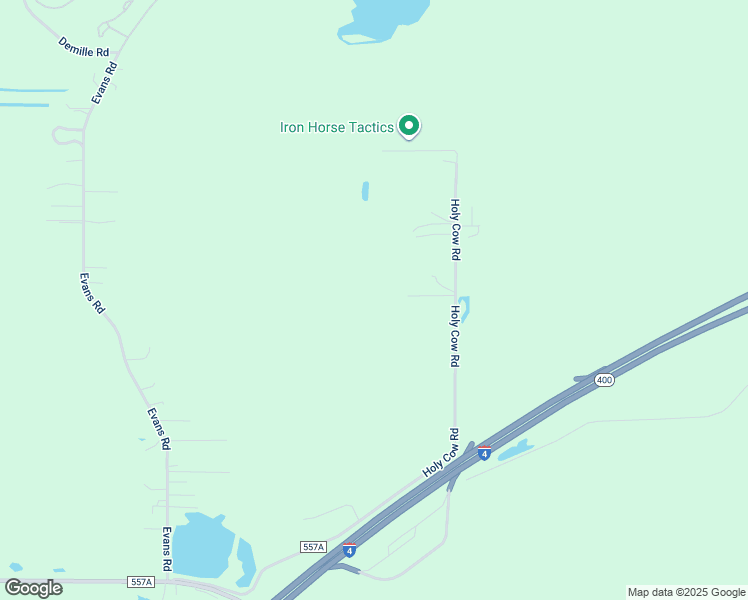 map of restaurants, bars, coffee shops, grocery stores, and more near 1366 Holy Cow Road in Polk City