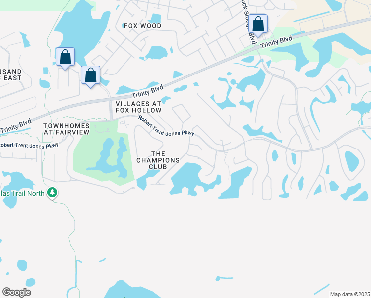map of restaurants, bars, coffee shops, grocery stores, and more near 1227 Toscano Drive in Trinity