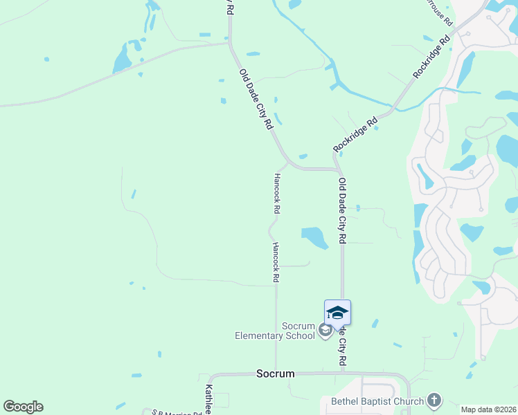 map of restaurants, bars, coffee shops, grocery stores, and more near 9802 Hancock Road in Lakeland