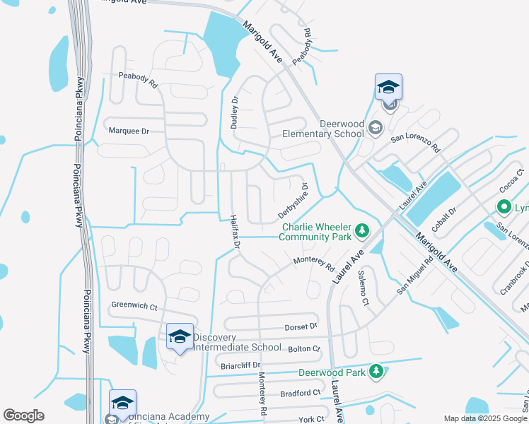map of restaurants, bars, coffee shops, grocery stores, and more near 904 Dartmouth Court in Kissimmee