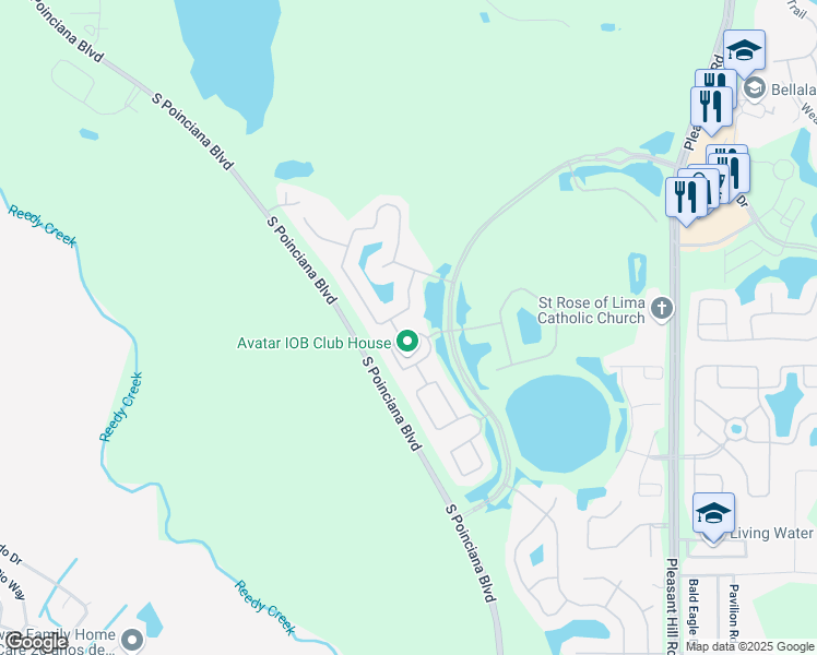 map of restaurants, bars, coffee shops, grocery stores, and more near 4101 Bella Isle Circle in Kissimmee