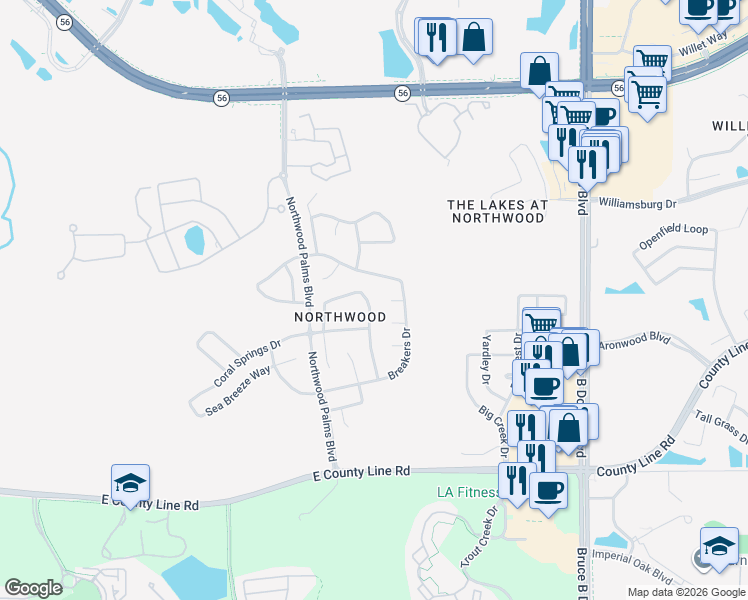 map of restaurants, bars, coffee shops, grocery stores, and more near 27448 Amelia Isle Court in Wesley Chapel