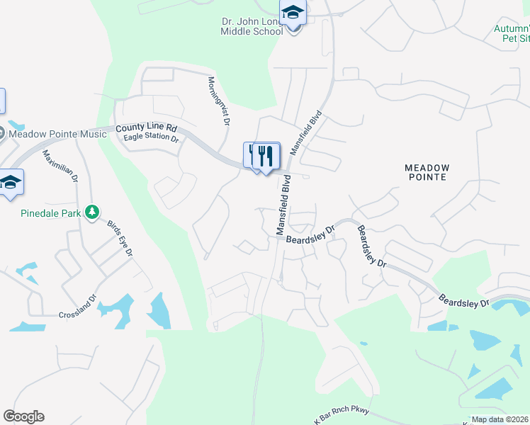 map of restaurants, bars, coffee shops, grocery stores, and more near 1430 Costa Mesa Drive in Zephyrhills
