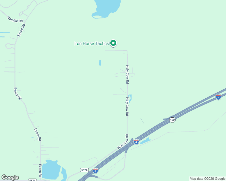 map of restaurants, bars, coffee shops, grocery stores, and more near 1366 Holy Cow Road in Polk City