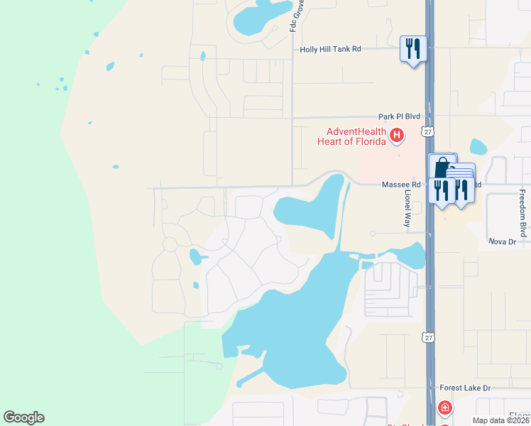 map of restaurants, bars, coffee shops, grocery stores, and more near 200 Eagleview Loop in Davenport