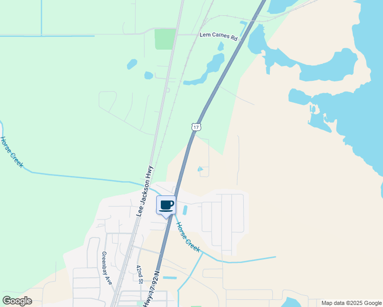 map of restaurants, bars, coffee shops, grocery stores, and more near 1428 U.S. 17 in Davenport