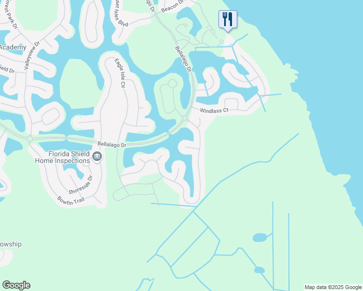 map of restaurants, bars, coffee shops, grocery stores, and more near 1417 Lanier Point Place in Kissimmee