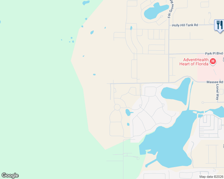map of restaurants, bars, coffee shops, grocery stores, and more near 3300 Massee Road in Davenport