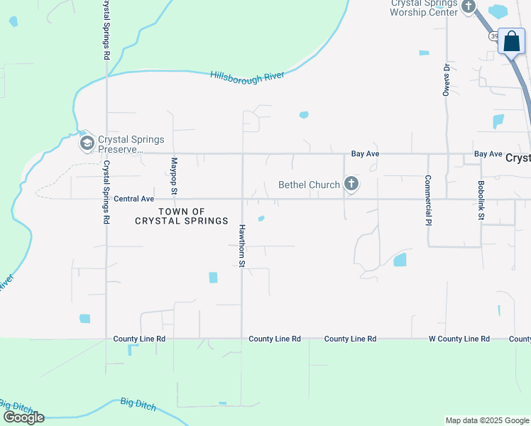 map of restaurants, bars, coffee shops, grocery stores, and more near 38812 Central Avenue in Zephyrhills