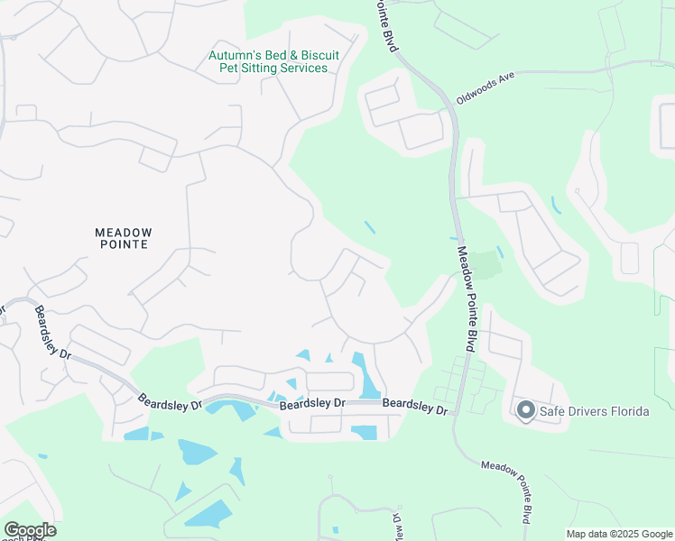 map of restaurants, bars, coffee shops, grocery stores, and more near 31414 Wrencrest Drive in Wesley Chapel