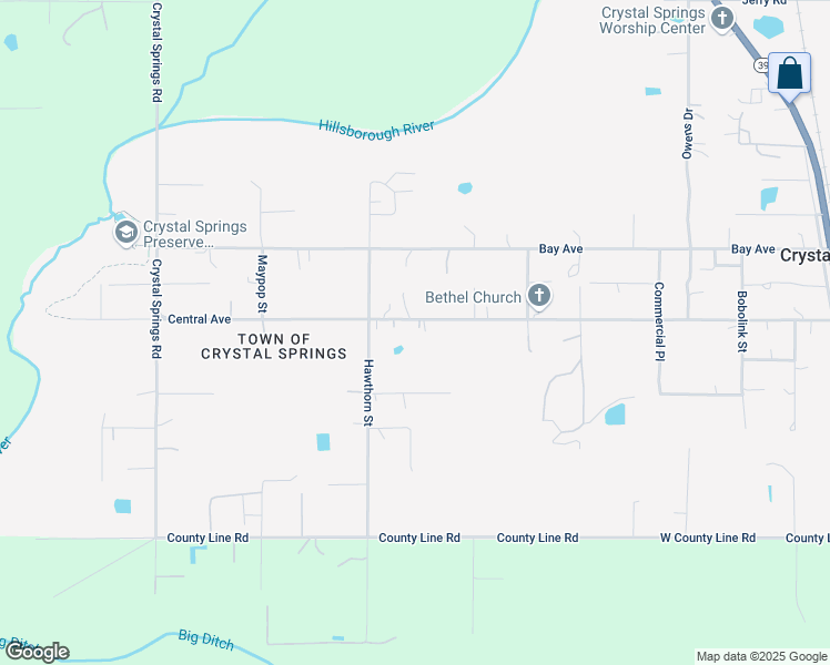map of restaurants, bars, coffee shops, grocery stores, and more near 38812 Central Avenue in Zephyrhills