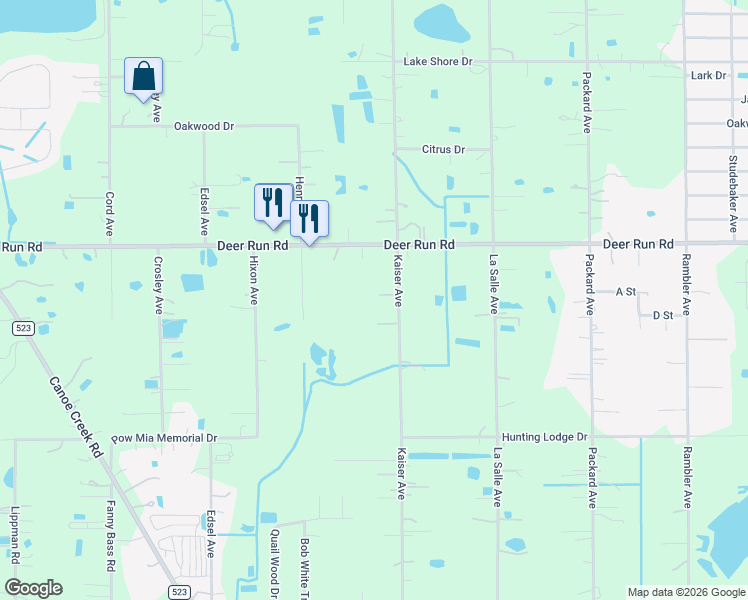 map of restaurants, bars, coffee shops, grocery stores, and more near 3850 Kaiser Ave in St Cloud