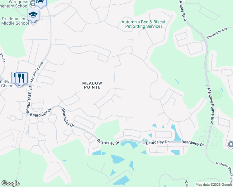 map of restaurants, bars, coffee shops, grocery stores, and more near 30815 Saint Vincent Court in Zephyrhills