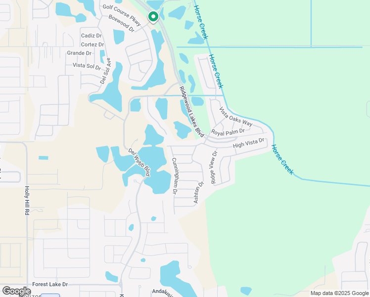 map of restaurants, bars, coffee shops, grocery stores, and more near 45 High Vista Drive in Davenport