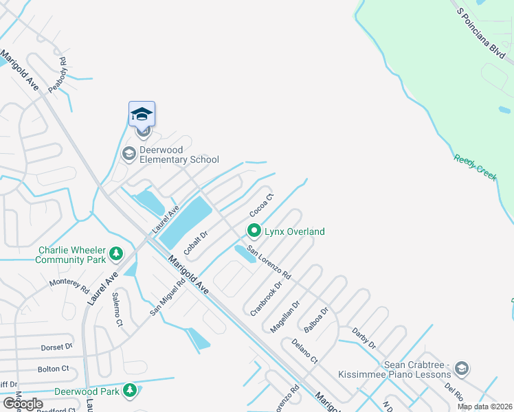 map of restaurants, bars, coffee shops, grocery stores, and more near 327 Cocoa Court in Kissimmee