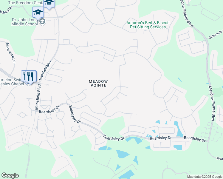 map of restaurants, bars, coffee shops, grocery stores, and more near 1513 Baythorn Drive in Zephyrhills