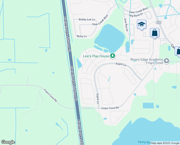 map of restaurants, bars, coffee shops, grocery stores, and more near 3851 Enchantment Lane in St. Cloud