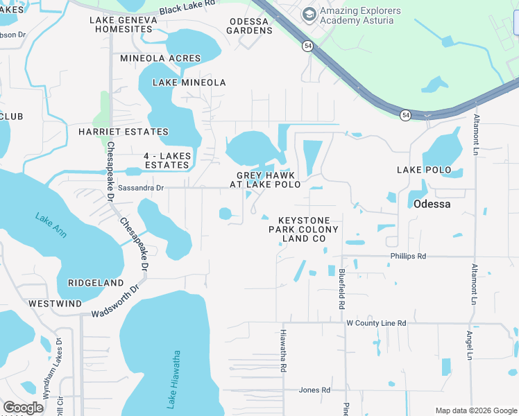 map of restaurants, bars, coffee shops, grocery stores, and more near 14834 Man O War Drive in Odessa