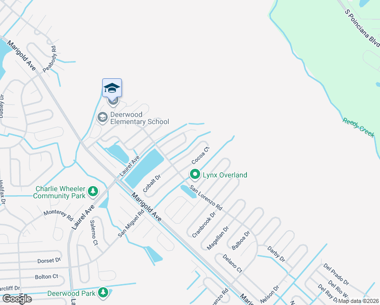 map of restaurants, bars, coffee shops, grocery stores, and more near 327 Cocoa Court in Kissimmee