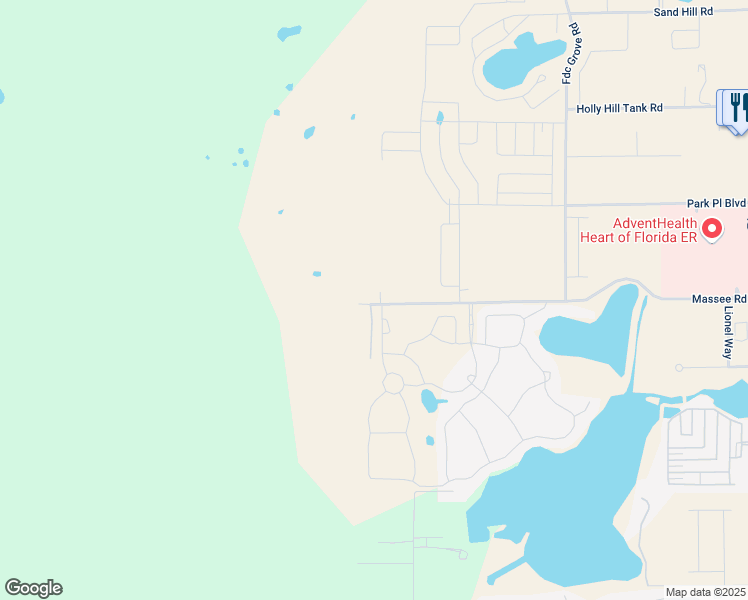 map of restaurants, bars, coffee shops, grocery stores, and more near 3300 Massee Road in Davenport