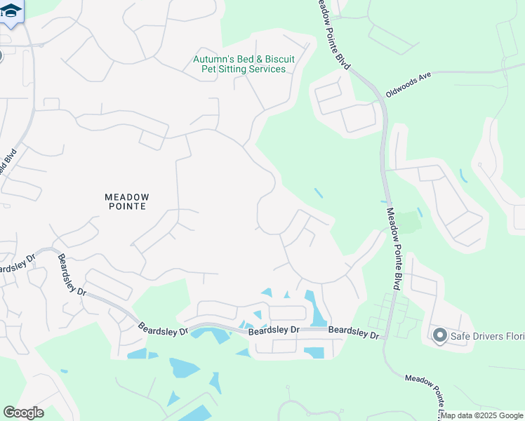 map of restaurants, bars, coffee shops, grocery stores, and more near 31320 Wrencrest Drive in Wesley Chapel