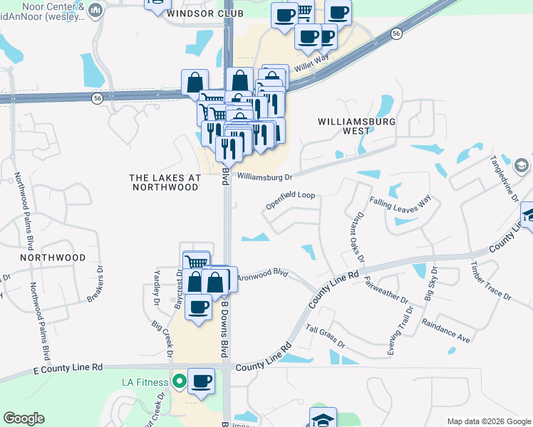 map of restaurants, bars, coffee shops, grocery stores, and more near 28375 Openfield Loop in Zephyrhills