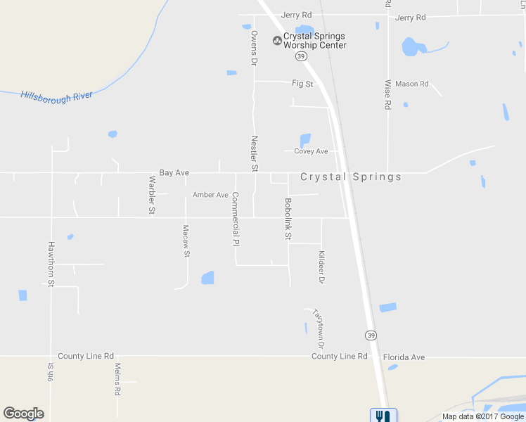 map of restaurants, bars, coffee shops, grocery stores, and more near 39515 Central Avenue in Zephyrhills