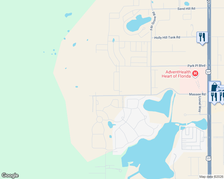 map of restaurants, bars, coffee shops, grocery stores, and more near 3122 Massee Road in Davenport