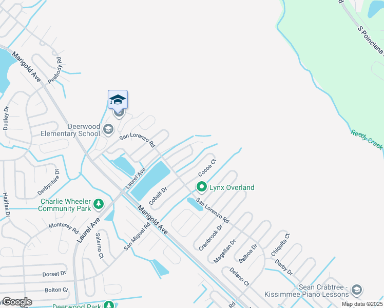 map of restaurants, bars, coffee shops, grocery stores, and more near 330 Caldbeck Way in Kissimmee