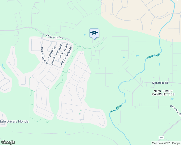 map of restaurants, bars, coffee shops, grocery stores, and more near 1635 Ranchette Road in Wesley Chapel