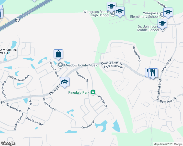 map of restaurants, bars, coffee shops, grocery stores, and more near 1616 Firewheel Drive in Zephyrhills