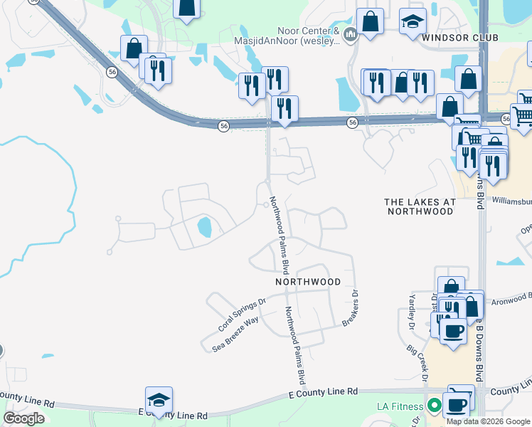 map of restaurants, bars, coffee shops, grocery stores, and more near 27192 Cooper Creek Court in Zephyrhills