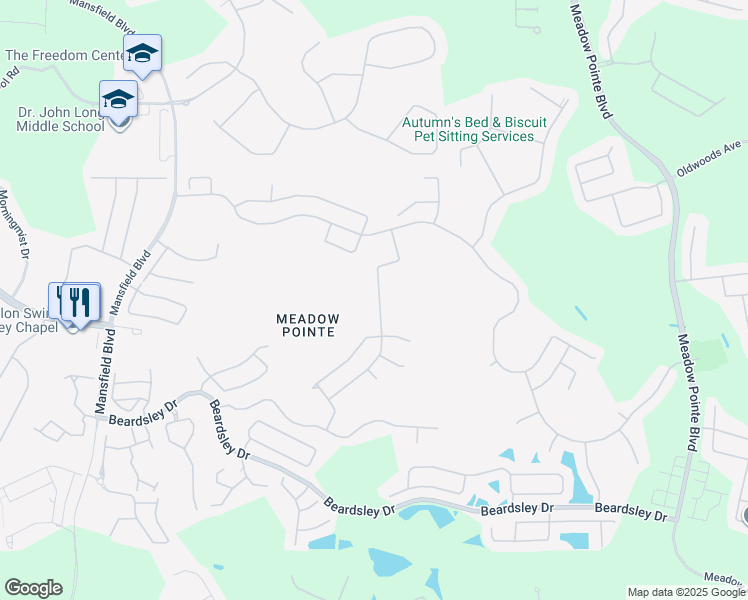 map of restaurants, bars, coffee shops, grocery stores, and more near 30913 Burleigh Drive in Zephyrhills